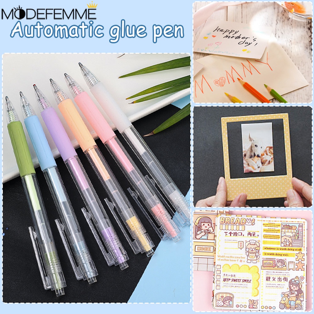 [Warna Random 1PC] Viskositas Tinggi Lem Stik DIY Pekerjaan Tangan Warna Solid Glue Stick Sekolah Kantor Supply Perekat Lem Scrapbook Cepat Kering Glue Pen Dot Glue Pen Stick