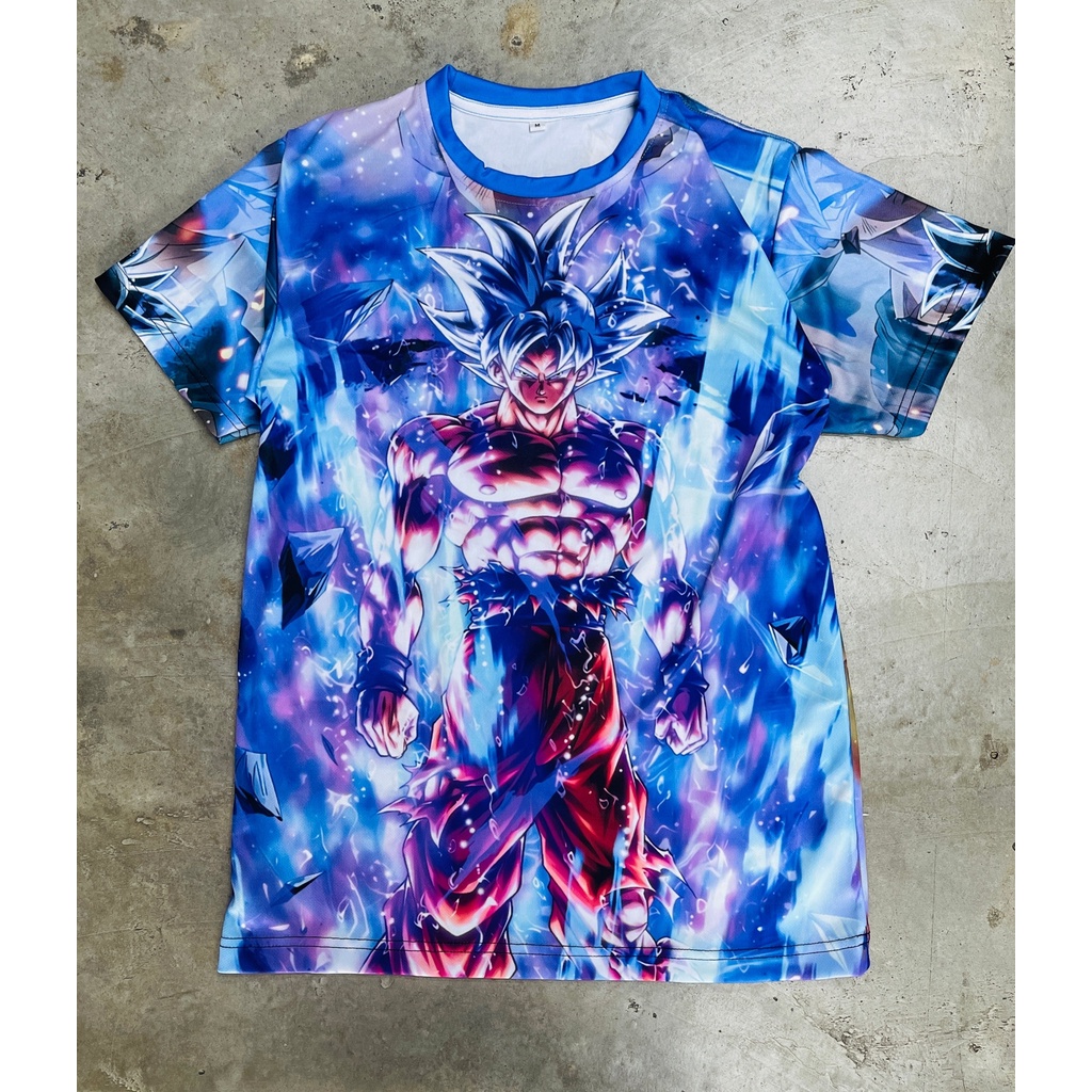 Tshirt Goku Lightning Fullprint Anime Manga Dragon Ball Premium Unisex