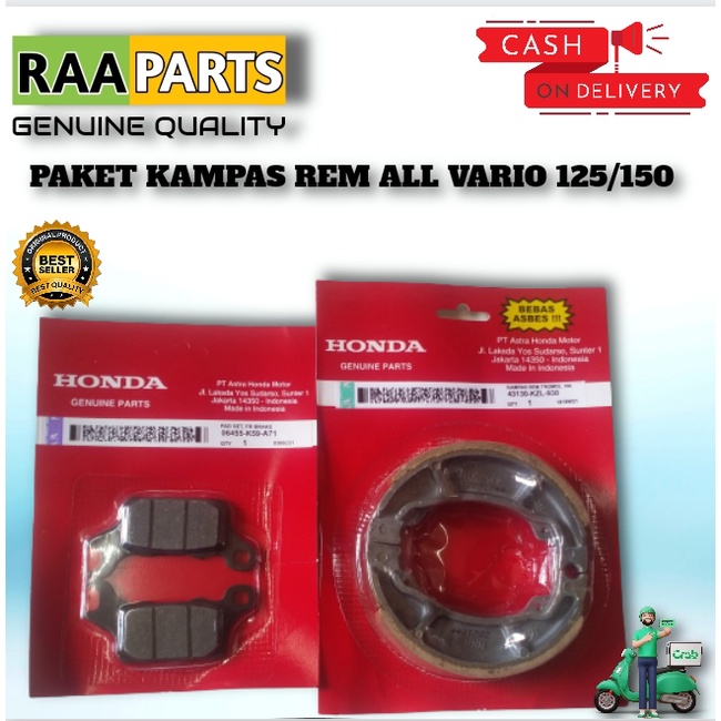 PAKET KAMPAS REM [KZL+K59] VARIO 125/150 OLD/ALL NEW/GENIO