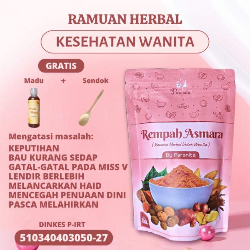 REMPAH ASMARA by PARANITA Ramuan Rempah Herbal Jamu Keputihan Kesehatan Wanita Pasca Melahirkan Perapat Perawat Miss V Vagina Kewanitaan