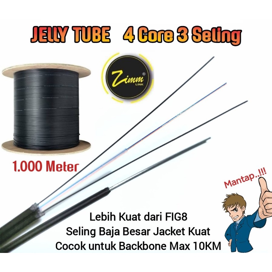 Kabel Dropcore Zimmlink 4 Core 3 Seling Jelly Tube