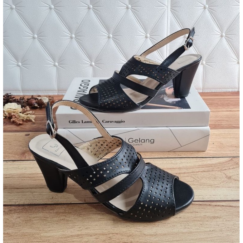 ABBUSHOES Hn 01  Sepatu Hak Tali Wanita - Sintetis 7cm