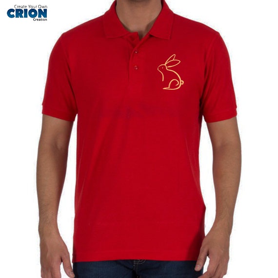 Polo Shirt Imlek Merah Tahun Kelinci Year Of Rabbit 2023 - By Crion