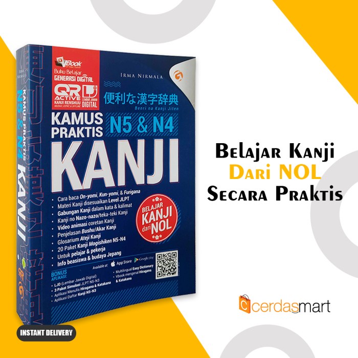 

BUKU BELAJAR BAHASA JEPANG: KAMUS PRAKTIS KANJI N5 & N4