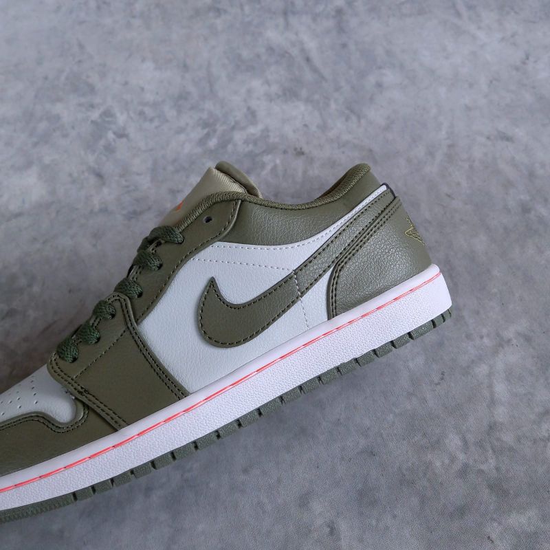 SEPATU AJ 1 LOW MILITARY THEMED OLIVE GREEN