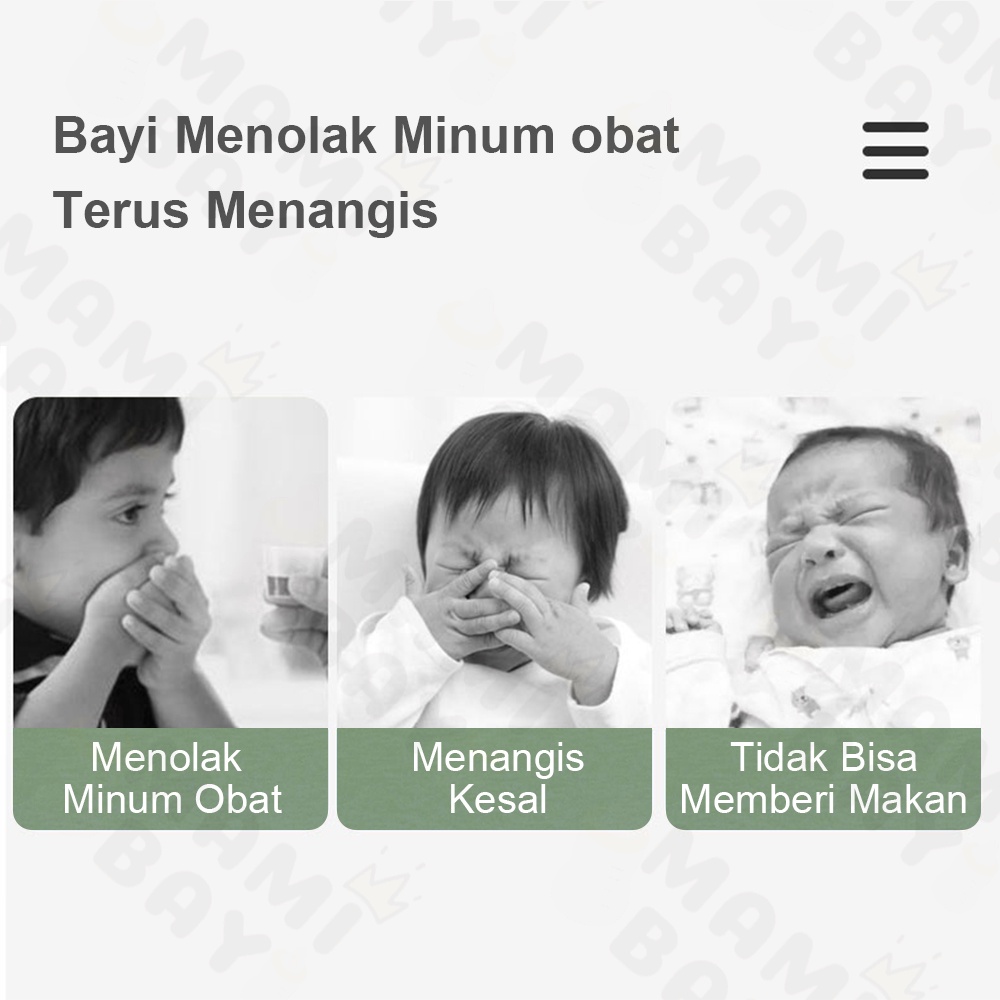 Mamibayi Pipet obat bayi/Medicine feeder baby/Penyuap suntik bayi