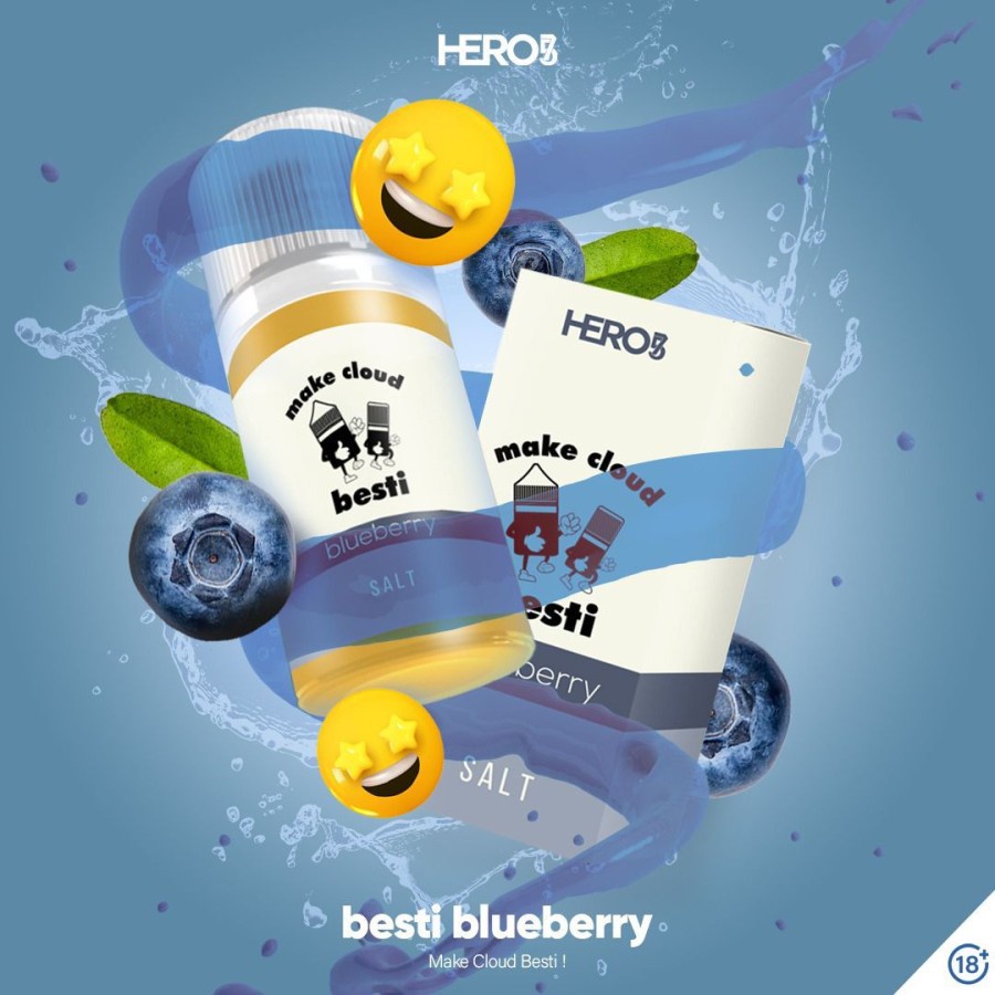 LIQUID BESTI LIQUID BLUEBERRY BY HERO57 SALTNIC 30ML