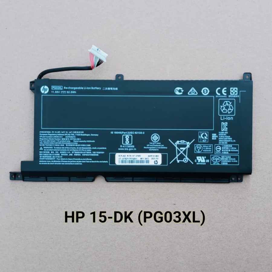 Baterai Laptop HP Pavilion Gaming 15-DK1064TX 15-DK 15-dk0125TX 15-AP012DX PG03XL ORIGINAL