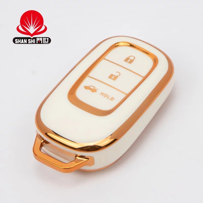 Case Sarung Kunci Mobil Honda HRV 2022 3 Tombol List Gold