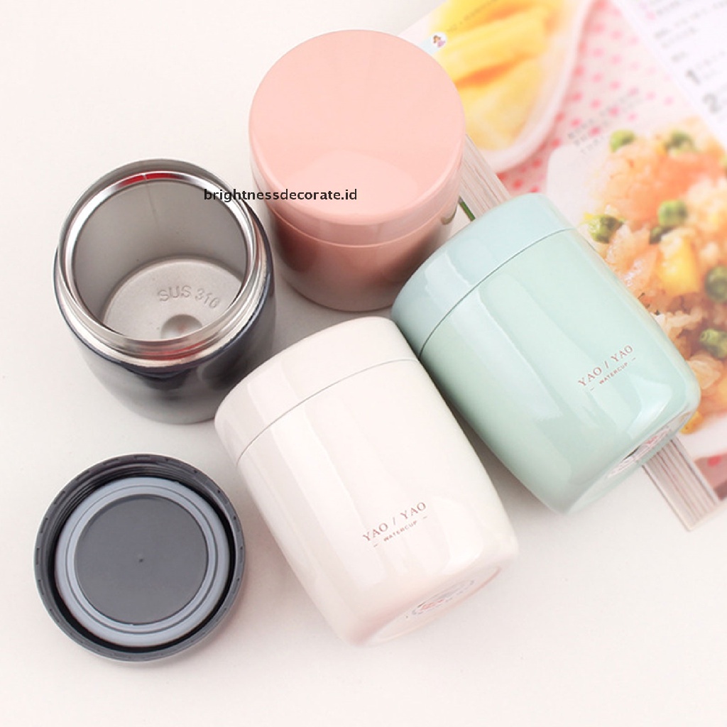 [Birth] 260ml Kotak Makan Makanan Portable Stainless Steel Food Soup Containers Vacuum Flask [ID]