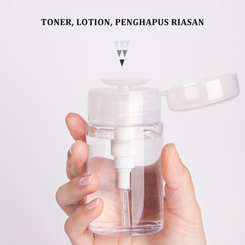 Botol Pengeluaran Tipe Tekan Pompa Botol Plastik Kosong Botol Kosong Portabel Untuk Penghapus Kosmetik