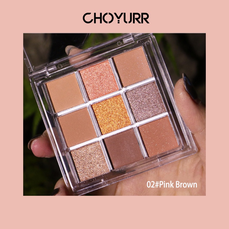 【COD】Eyeshadow Palette 9 Warna Pigmented Glitter Matte Original Korean Eyeshadow Smokey Eyeshadow Pigmented Termurah Import-CH