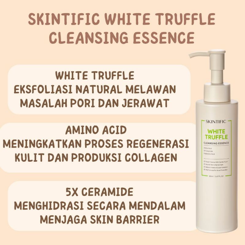 SKINTIFIC WHITE TRUFFLE CLEANSING ESSENCE 80ML