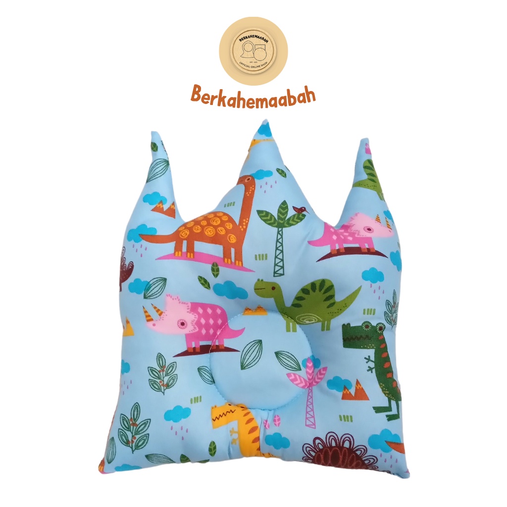 (DINOSAURUS) Bantal Bayi Anti Peyang Mahkota Series | Bantal Bayi | Flat Head Prevention Pillow | Bantal Mahkota Series