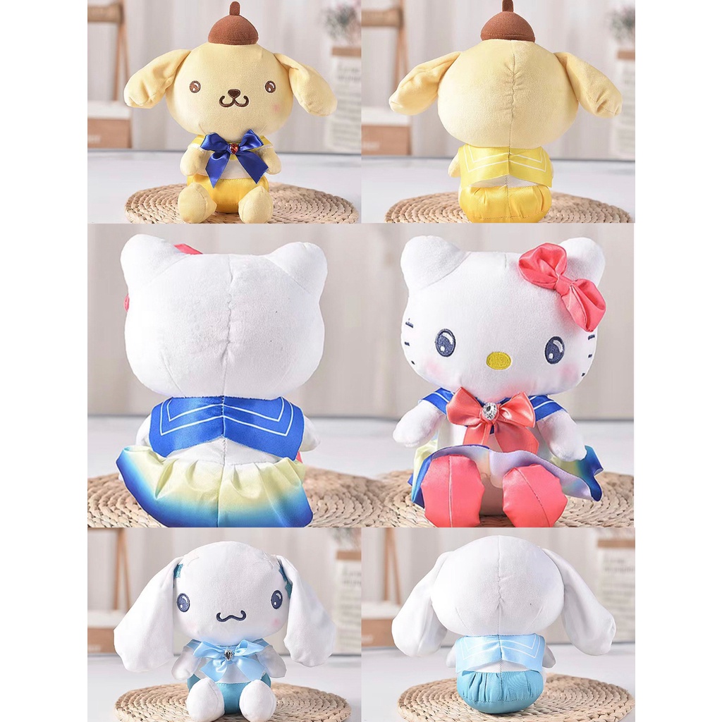 MAINAN BONEKA MELODY CINNAMOROLL KUROMI HELLO KITTY POMPOMPURIN PURIN KOSTUM SERAGAM SEKOLAH SCHOOL