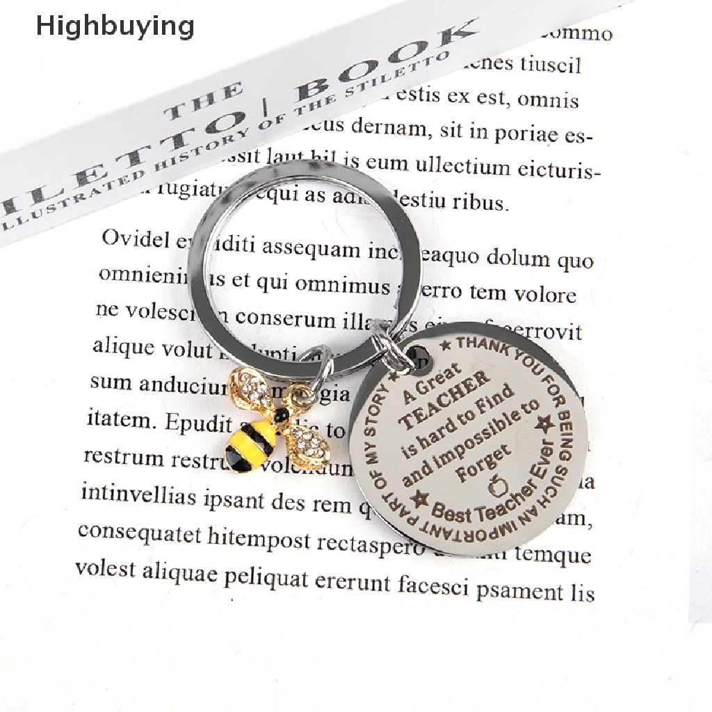 Hbid Gantungan Kunci Hari Guru Bee Key Chain Letter Pendant Keyring Gantungan Kunci Elegan Glory