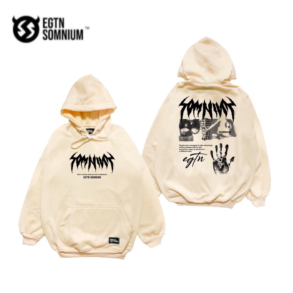 JAKET SWEATER HOODIE DISTRO PRIA WANITA CREAM ORIGINAL EIGHTY NINE / SWEATER HOODIE PRIA / HOODIE UNISEX EGTN TERBARU / BAHAN FLEECE TEBAL KUALITAS PREMIUM