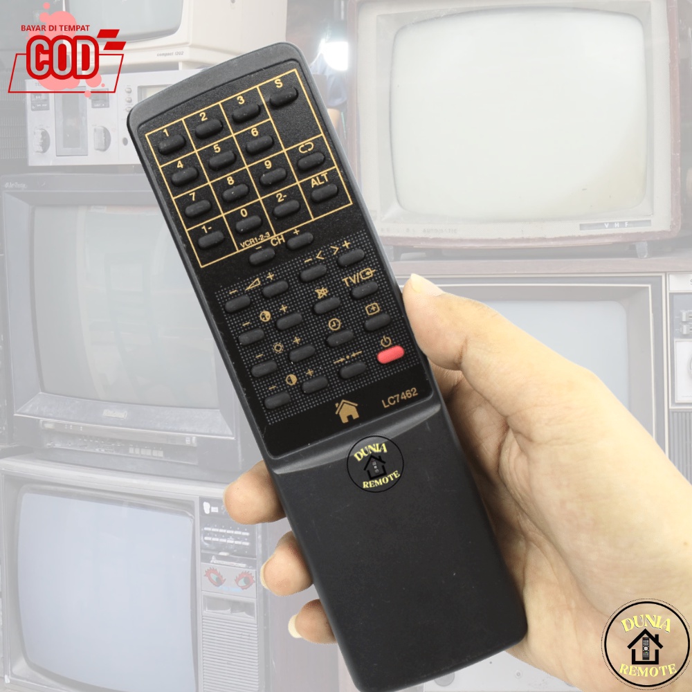 Remot / REMOTE SANYO TV TABUNG 7462 Hitam tanpa setting