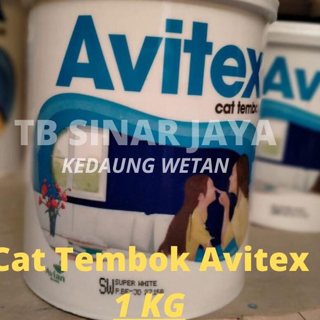 Depan Cat Tembok AVITEX 1KG / CAT AVITEX KILOAN 1 KG PUTIH / AVITEX 1KG SW