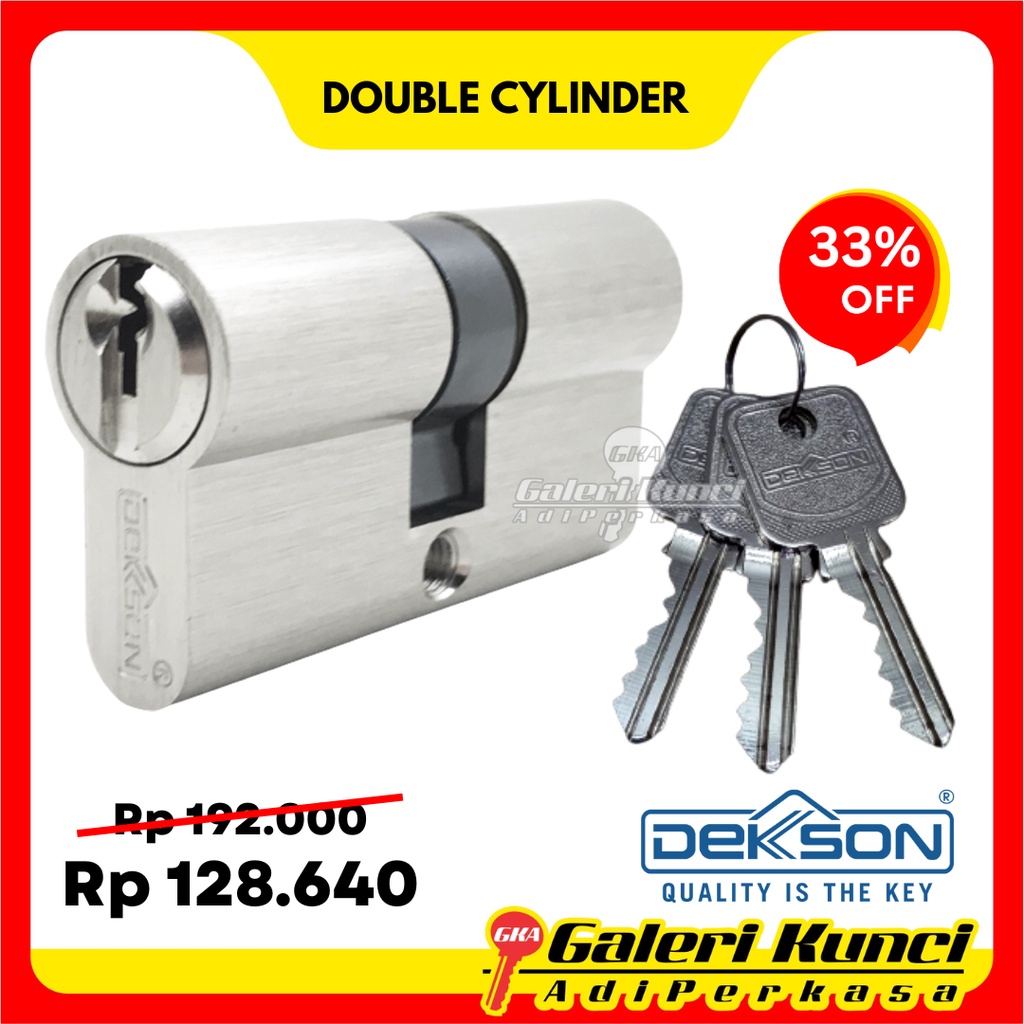 Silinder Dekson Dekkson CYL DC DL 70MM SN Double Cylinder Kunci Pintu