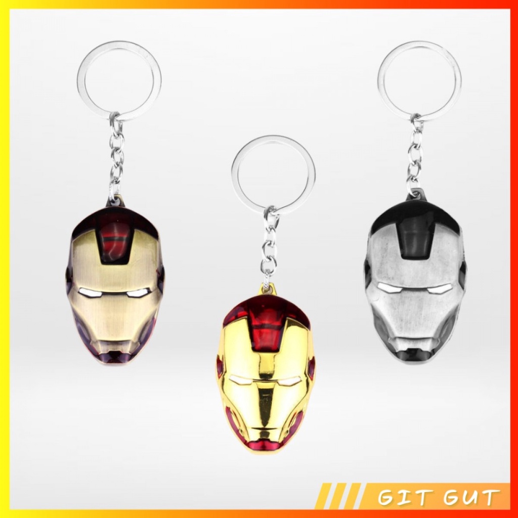 Keychain Gantungan Kunci Marvel Avengers Iron Man Mask Helmet