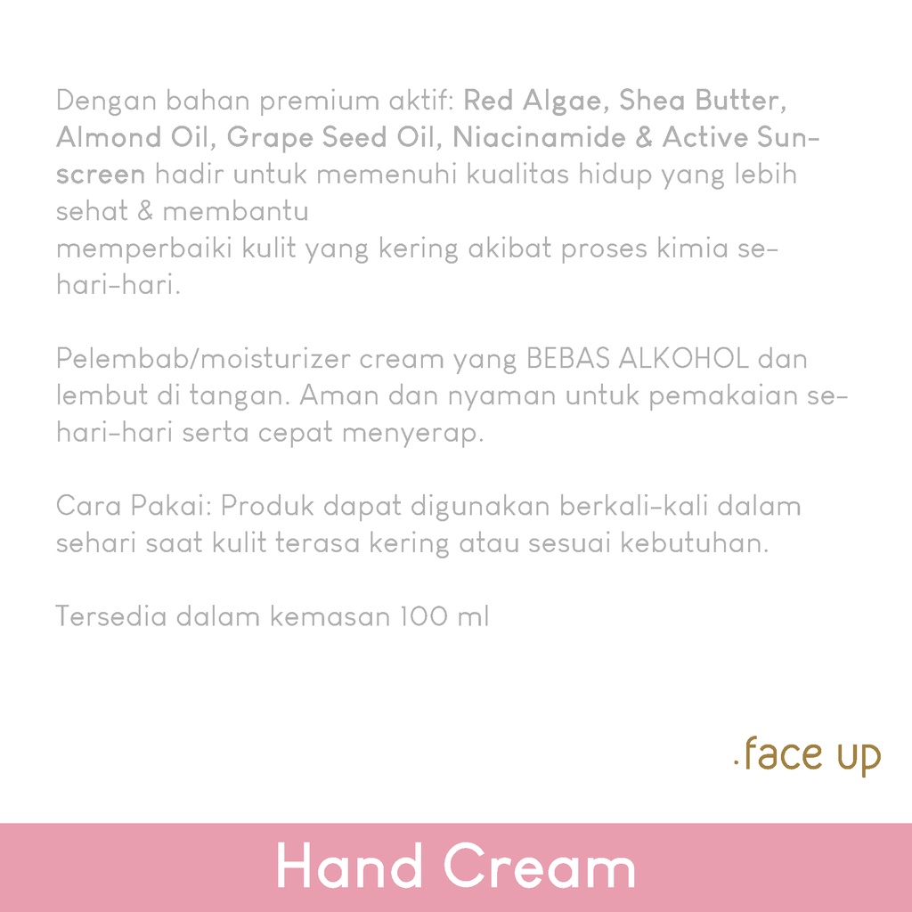 FACE UP SINERGIA HAND CREAM