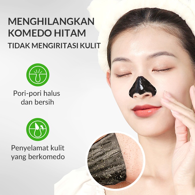 BIOAQUA Blackhead Mask Carbon Peel Off Masker Charcoal Penghilang komedo 60 gram bpom