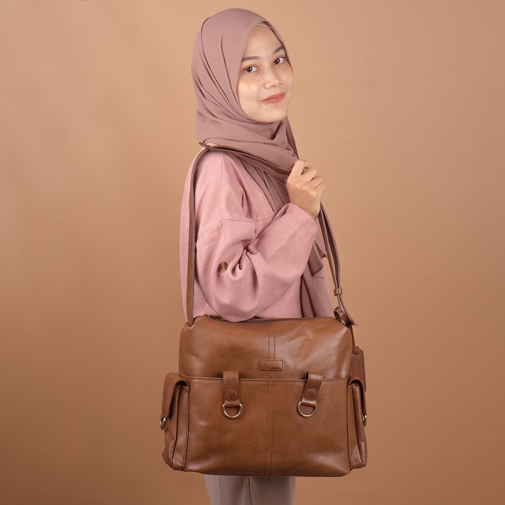 Galuh Tas Selempang Wanita Kulit Asli Leather Lecari