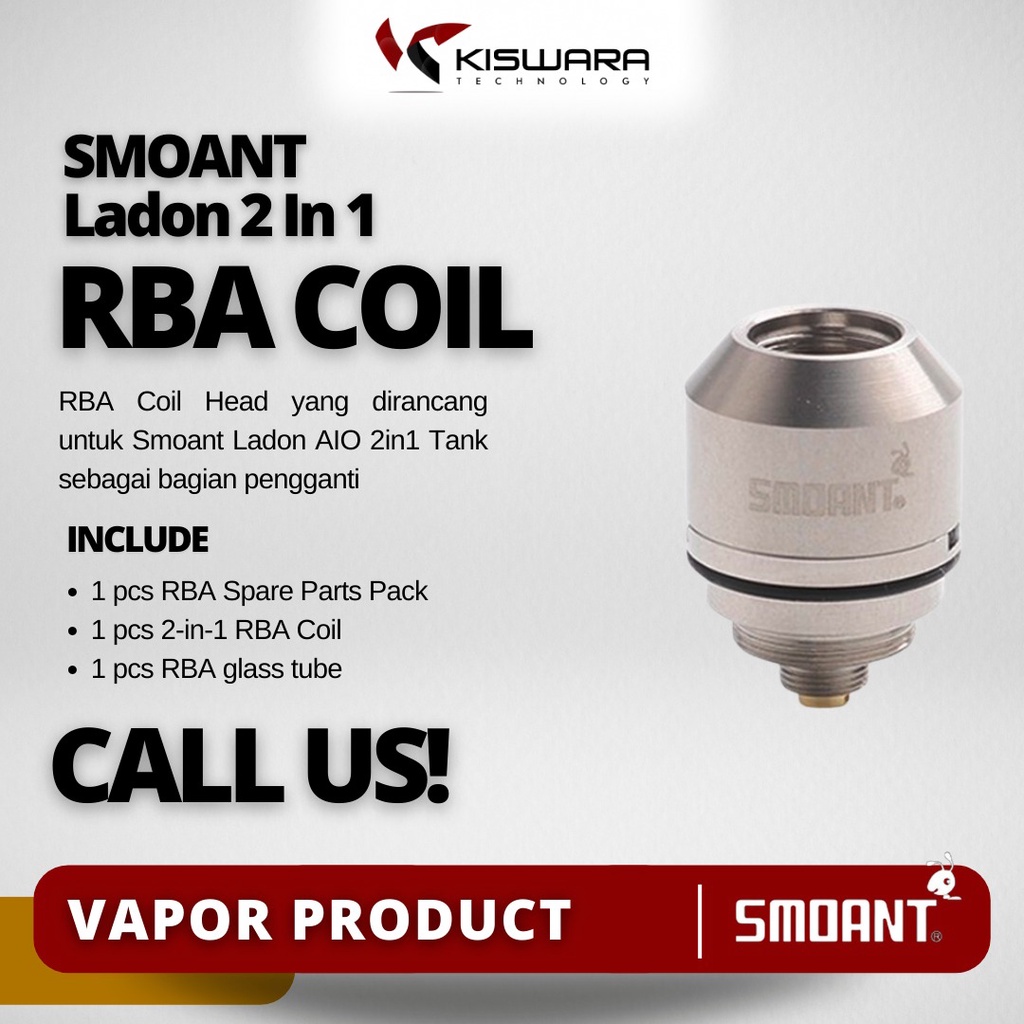 SMOANT Ladon 2 In 1 RBA Coil [Authentic] kiswara Bandung