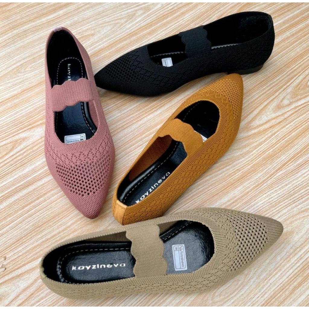 flatshoes sepatu falt wanita rajut import berkualitas sepatu sandal terbaru dan populer 2023 Daddo.i