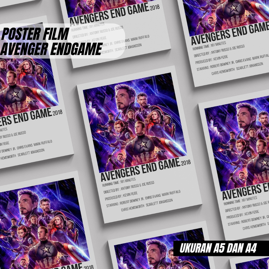 Poster FIlm Avengers End Game / Poster Marvel Avenger / Poster Avenger Endgame