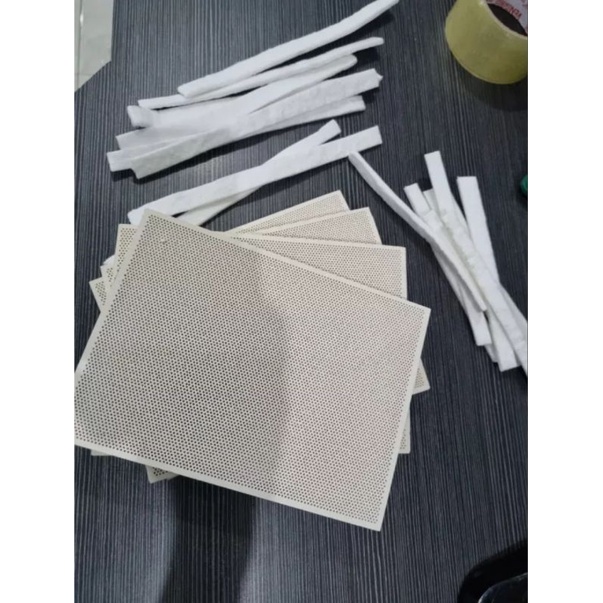 paket 4 set keramik gasolec dan 4 set frame list pengganjal samping pemanas penghangat gasolek igm r