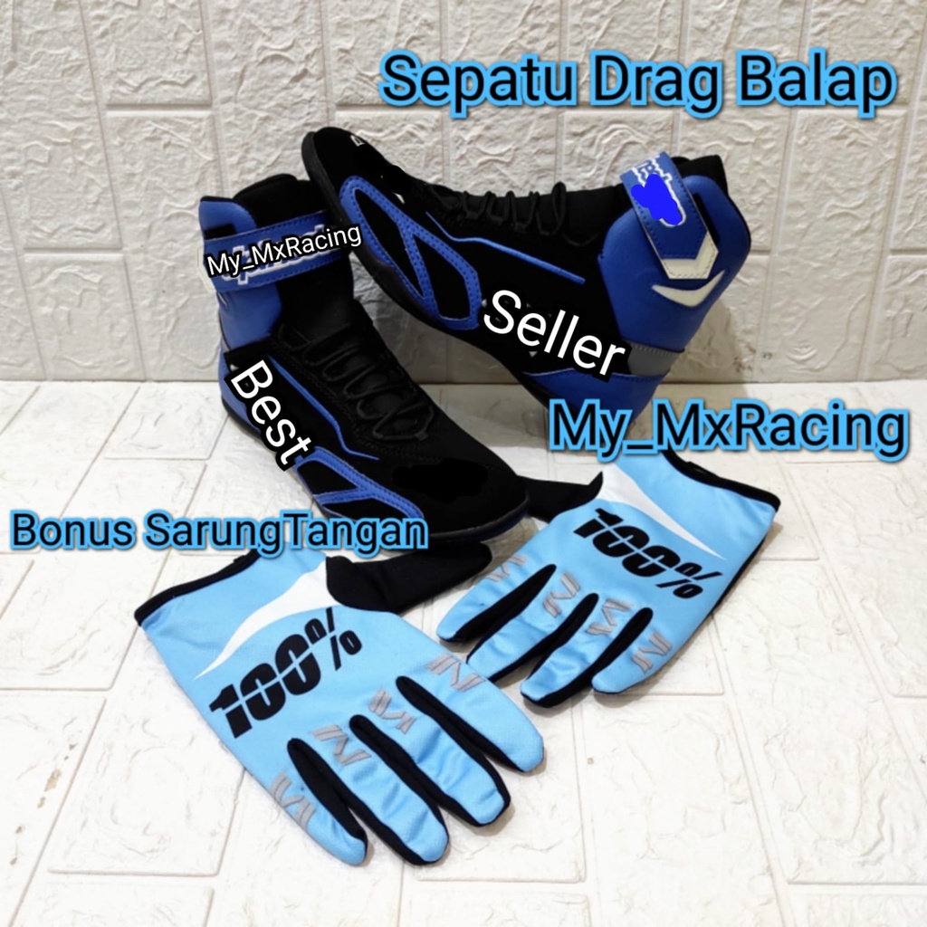 terlaris Sepatu Drag Balap Sepatu Race Keren TERLARIS for Touring Rally Slalom Kualitas Premium hitam