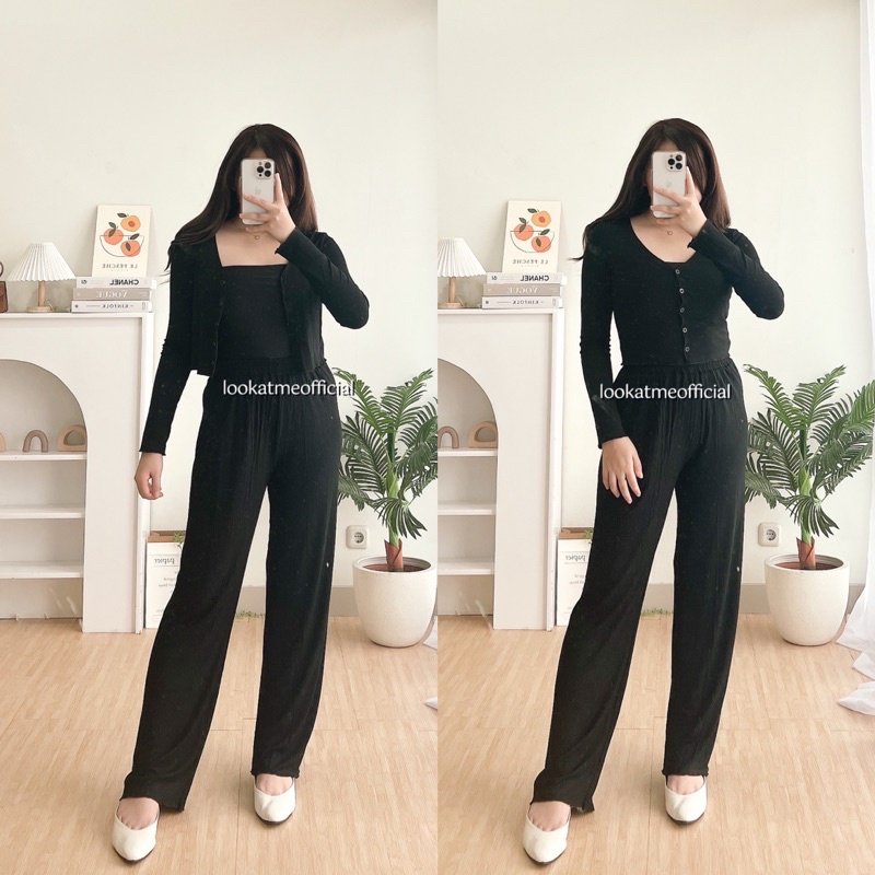 lookatmeofficial • Anya setelan Wanita Cardi+Pants 6595