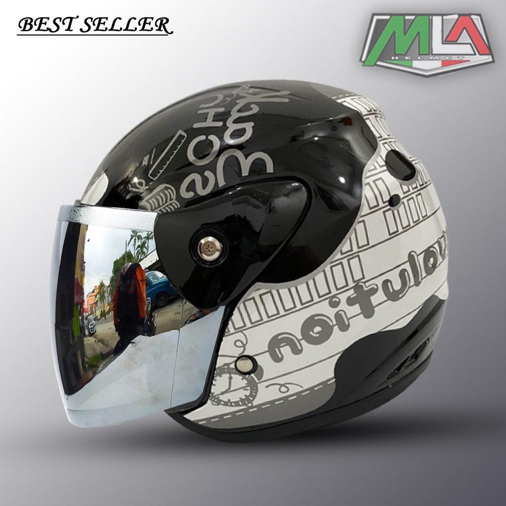 Helm Dewasa Half Face evolution Motif Note Murah PREMIUM Free Packing DUS - COD -