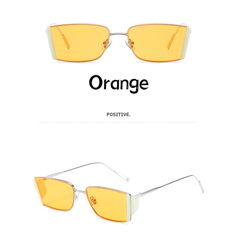 Kacamata Hitam Lensa Hip Hop Ocean Kacamata Bingkai Kecil Metal Untuk Pria Dan Wanita