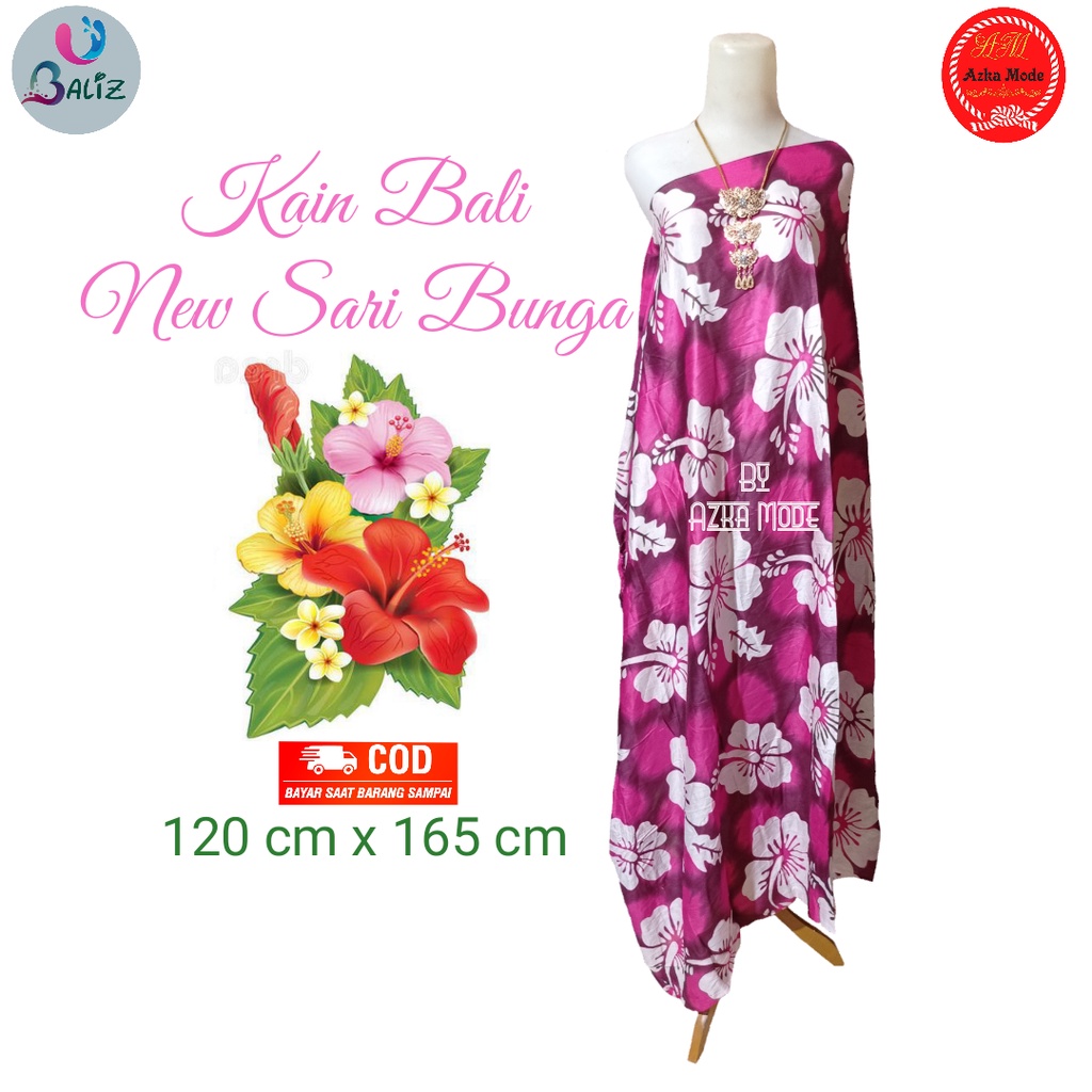 Kain Pantai Kain Bali Pantai - Kain Bali Motif New Sari Bunga Standar - Sarung Pantai SEMBILAN MODE - Sarung Bali - Kain Pantai - Kain Katun Jepang - Kain Untuk Hiasan Dinding - Kain Untuk Plafon Mobil Truk Dan Mobil 3/4 Lainnya