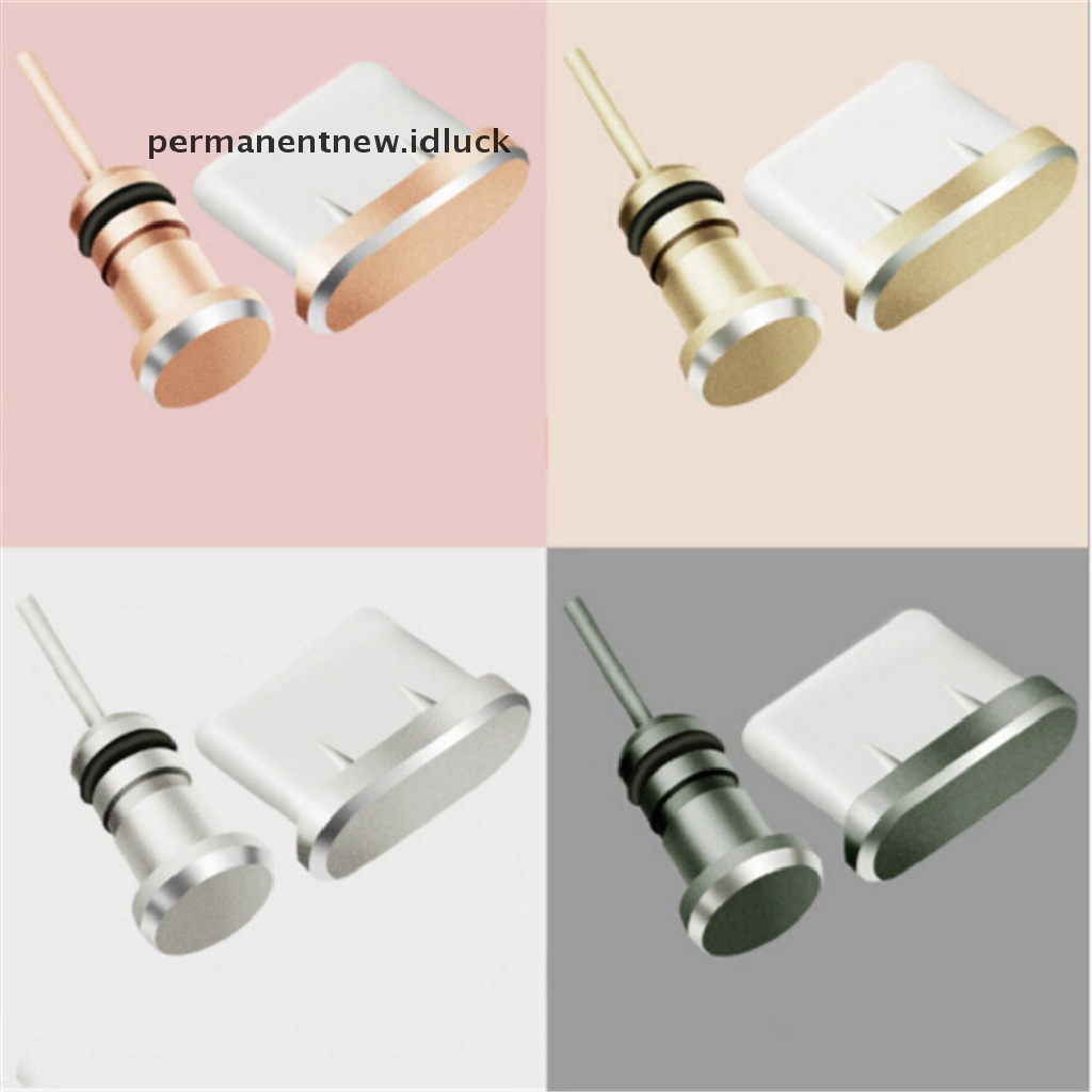 [luckypermanentnew] 1set Plug Debu Untuk Tipe C Charging Port Earphone Jack USB Set Plug Debu [ID]