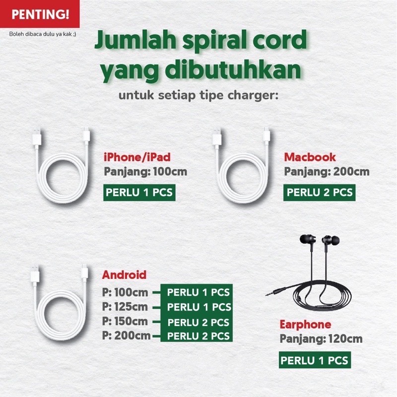 Pelilit Kabel Metalic 1.4 Meter Pelilit Kabel Spiral Warna Metalic Pelindung Kabel Charger Cable Saver Universal