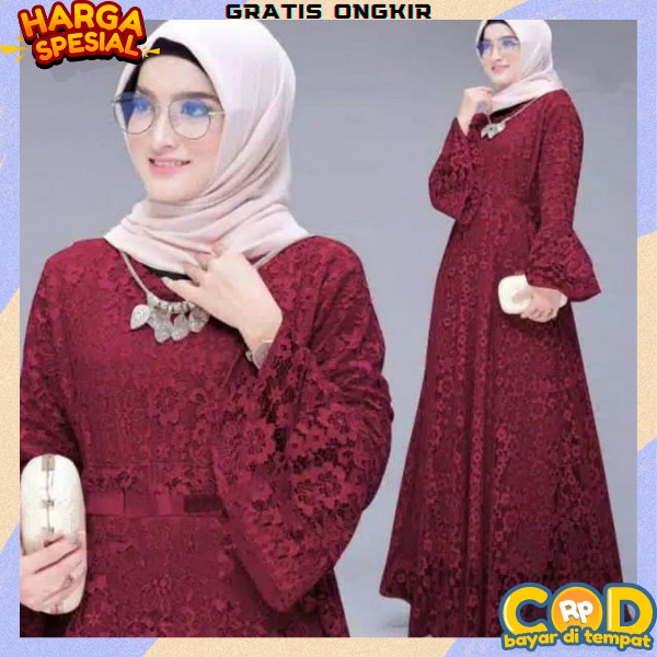 Baju Gamis Kekinian Terbaru Bju Lebaran 2023 Baju Gamis Wanita Murah Bj Buslim Wanita Fashion Muslim