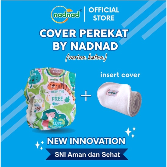 NEW DESAIN Clodi Cover Perekat Celana By Nadnad  Popok Kain Cuci Ulang Motif Full Printing