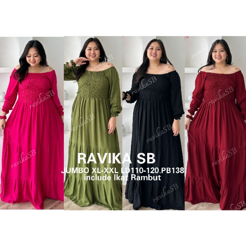 Dress Ravika jumbo dress canda premium dress bali polos