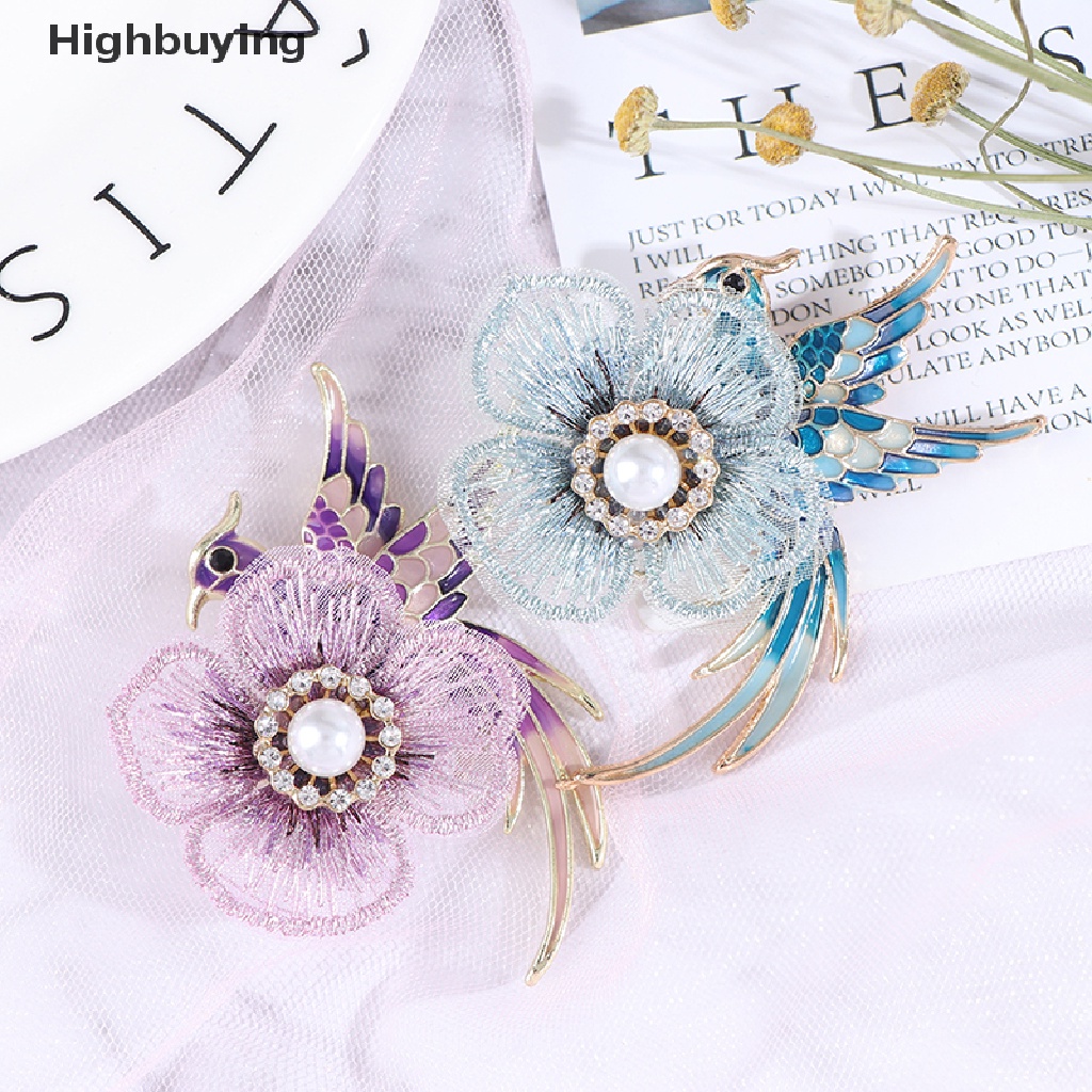 Hbid 1Pc Bros Berlian Imitasi Untuk Wanita Enamel Burung Pin Merak Fashion Bros Hadiah Glory