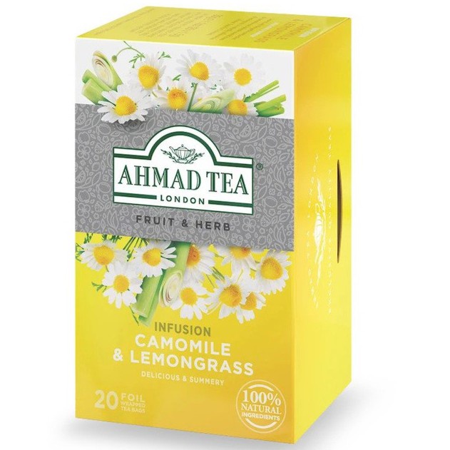 

AHMAD TEA Fruit & Herb Camomile Lemongrass Infusion 20 Foil Bags