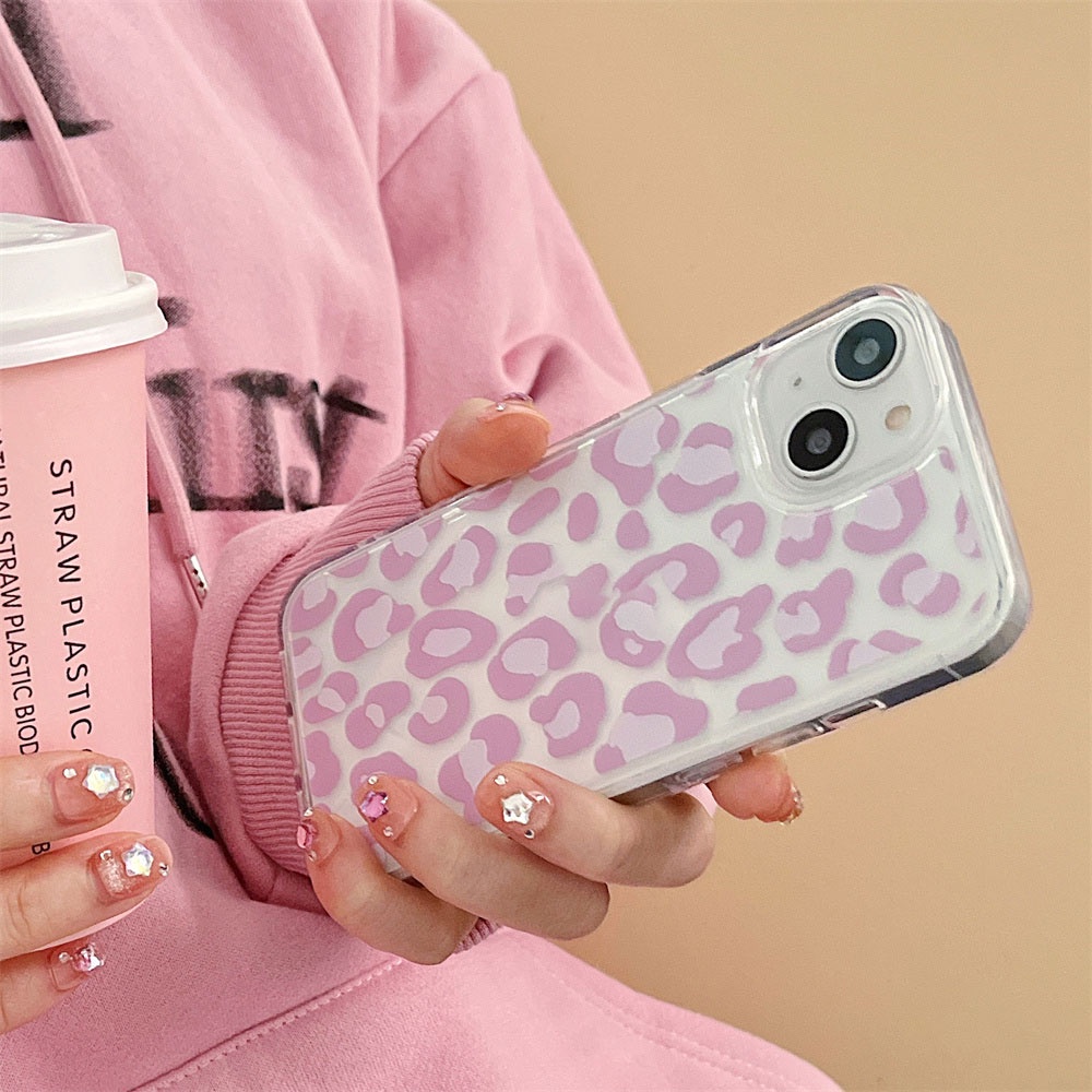 Soft Case TPU Transparan Shockproof Motif Pink Panther Untuk IPhone 7Plus 8Plus X XS XR 14 13 12 11 Pro Max