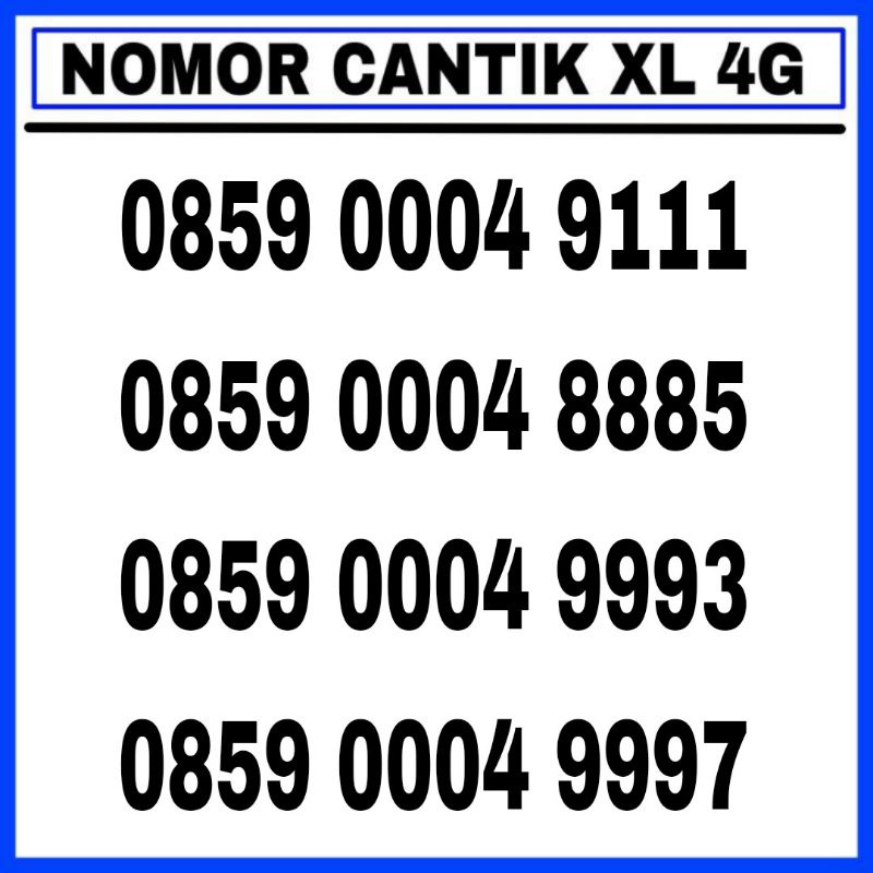NOMOR CANTIK XL BEST SERI DOUBLE TRIPLE