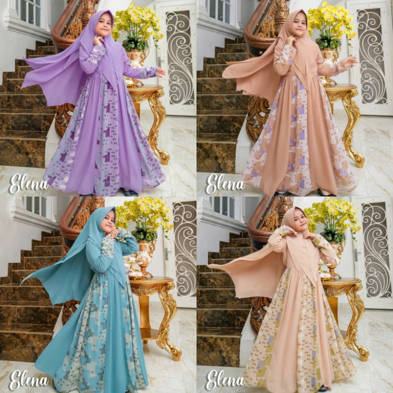 Syari Elena Kids set syari kid baju muslim anak original product