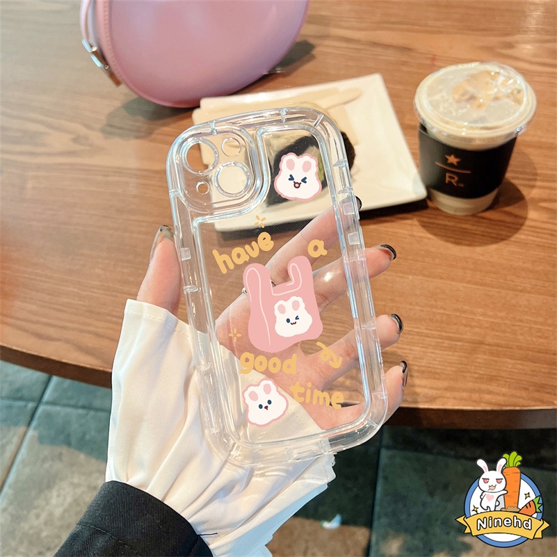 Soft Case Silikon Motif Kelinci Sabun Tahan Banting Untuk iPhone 14 13 12 11 Pro Max X Xr Xs Max 8 7 6 6s Plus SE 2020