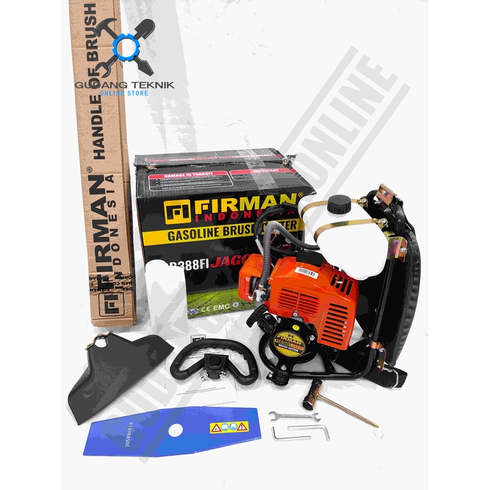 Mesin Potong Rumput Gendong 2Tak FGB388 FI FIRMAN JAGO / Mesin Pemotong Rumput Brush Cutter 2 Tak FGB 388 2T FIRMAN JAGO