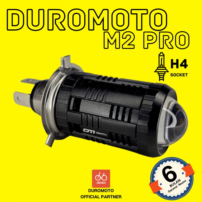 Duromoto M2 Pro M2Pro Lampu Led Bifocal Lens Headlamp Motor H4
